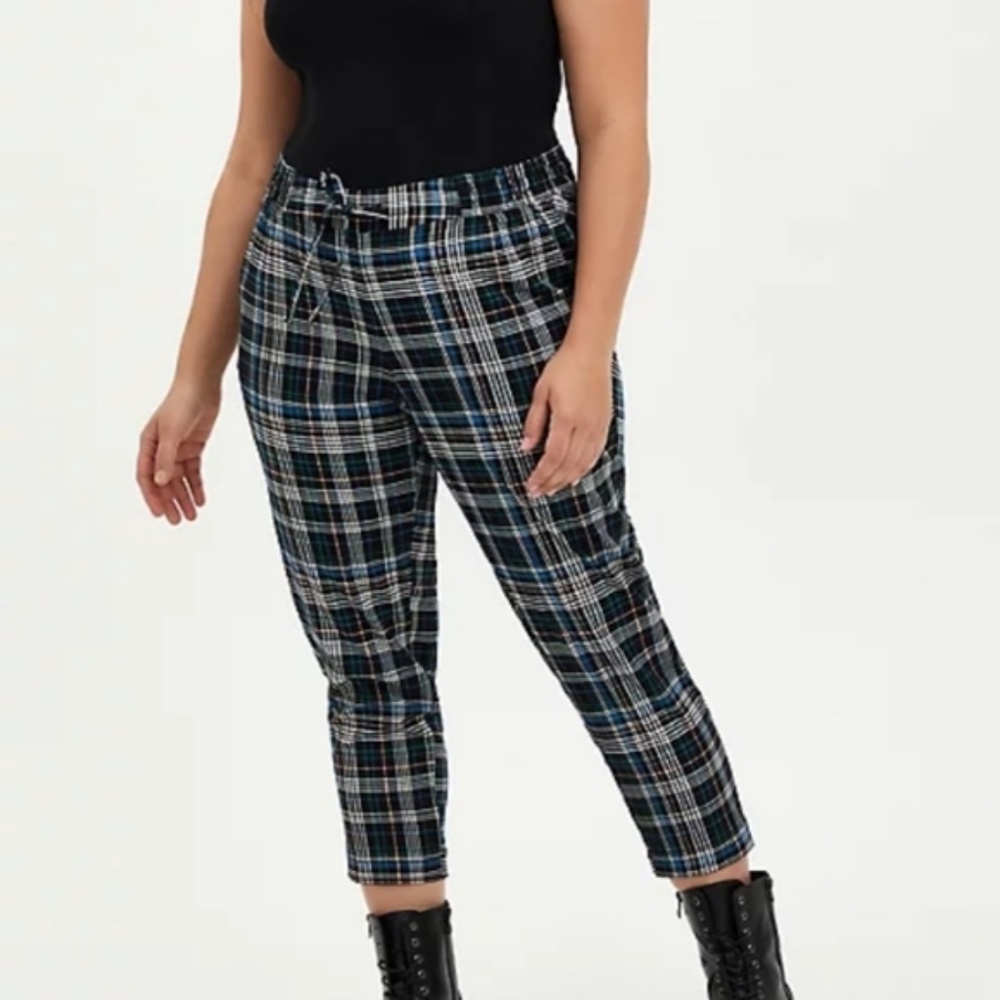 Torrid Drawcord Trouser - Stretch Challis Plaid size 1